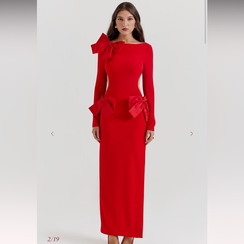 Lavele Red Bow Dress